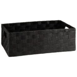 B&M Caen Set Of 3 Paper Rope Baskets - Black -Addis Homedecor Store 395869 caen set of 3 paper rope baskets black 3