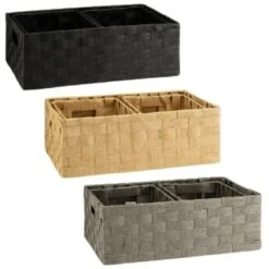 B&M Caen Set Of 3 Paper Rope Baskets - Grey -Addis Homedecor Store 395883 395868 395869 caen set of 3 paper rope baskets group