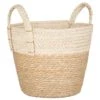 B&M White Bottom 2 Tone Wicker Basket -Addis Homedecor Store 395896 2 tone wicker basket