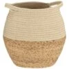 B&M Rope & Wicker Belly Basket - Neutral