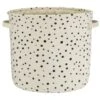 B&M Spot Fabric Basket - Cream -Addis Homedecor Store 395900 white spot basket