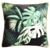 B&M Leaf Print Shower Resistant Cushion With Foiling - Black 2 B&M Leaf Print Shower Resistant Cushion With Foiling - Black -Addis Homedecor Store 396044 leaf print shower resistant cushion with foiling
