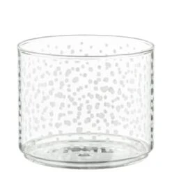 B&M Printed Glass Stackable Storage Jars 3pc - White -Addis Homedecor Store 396484 3pk printed glass stackable storage jars white 5