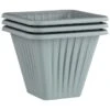 Square Planter 3pk - Grey 1 Square Planter 3pk - Grey -Addis Homedecor Store 397063 3 pack square planters grey