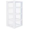 B&M White 4 Tier Drawers -Addis Homedecor Store 397930 white 4 tier drawers 3
