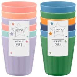 Simply Kids Colour Cups 6pk - Multicolour -Addis Homedecor Store 398567 398570 6pk simply kids colour cups group