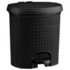 B&M Knit Peddle Bin - Black -Addis Homedecor Store 400122 black knit peddle bin
