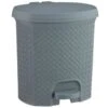 B&M Knit Peddle Bin - Grey 2 B&M Knit Peddle Bin - Grey -Addis Homedecor Store 400123 grey knit peddle bin 2