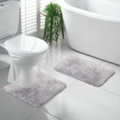 Grey - Tufted Pedestal Mat 6 Grey - Tufted Pedestal Mat -Addis Homedecor Store 400281 400286 tufted bath and ped mat grey 2