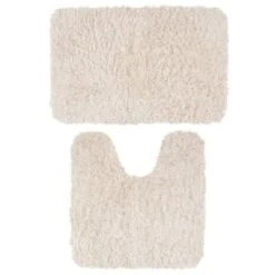 Cream - Tufted Bath Mat -Addis Homedecor Store 400295 400294 tufted bath and ped mat cream 2